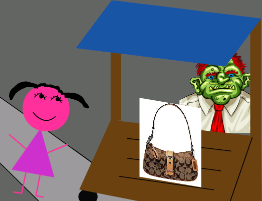 Animated Lady Shopping